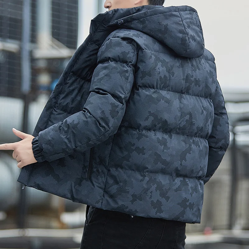 Winter Fishing Jacket, Men's Windproof and Warm Hooded Jacket, Outdoor Cold Proof Fashionable Sports Jacket