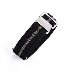 Premium Quality Durable Nylon Watch Band - Comfortable Military Washable Strap for Men, Universal Fit (Black - Sand)