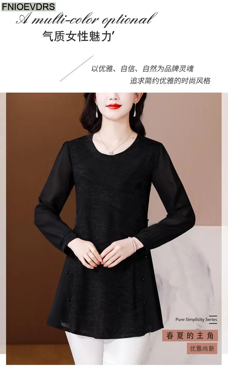 L-5XL Loose Clothes 2024 Women Spring Long Sleeve Elegant Ruffles Shirts Casual Retro Floral Tunic Peplum Tops And Blouses