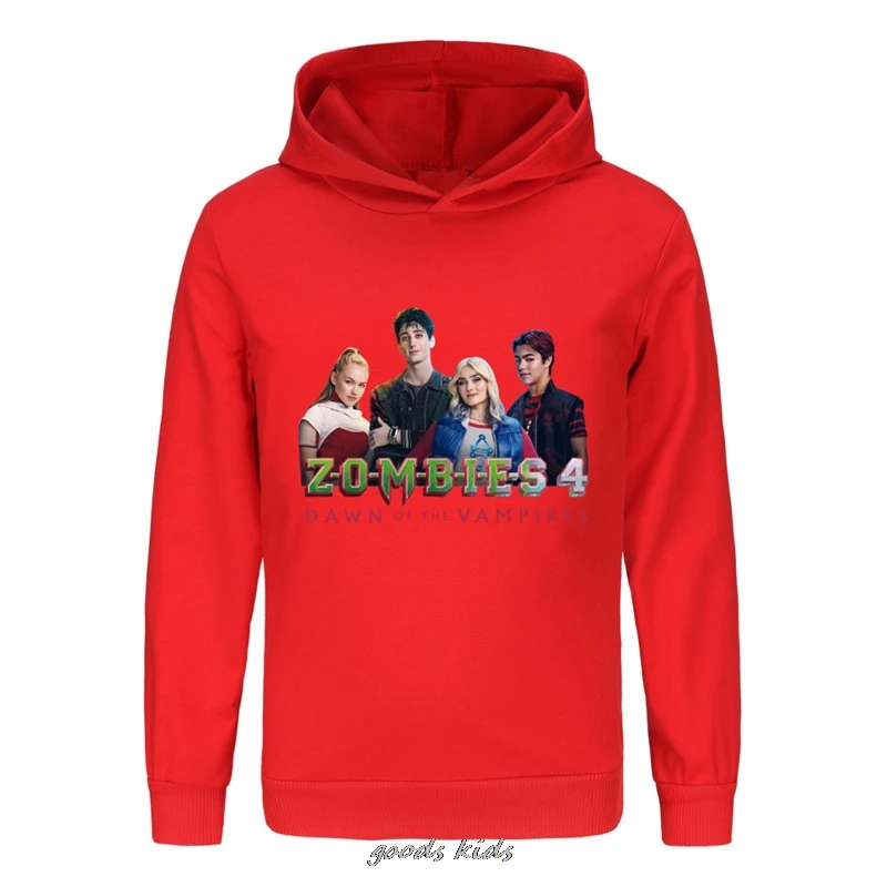 Kawaii Zombies 4 프린트 후드 티 아동복 공주 소녀 의류 패션 베이비 보이 의류 봄 가을 운동복 아동 탑