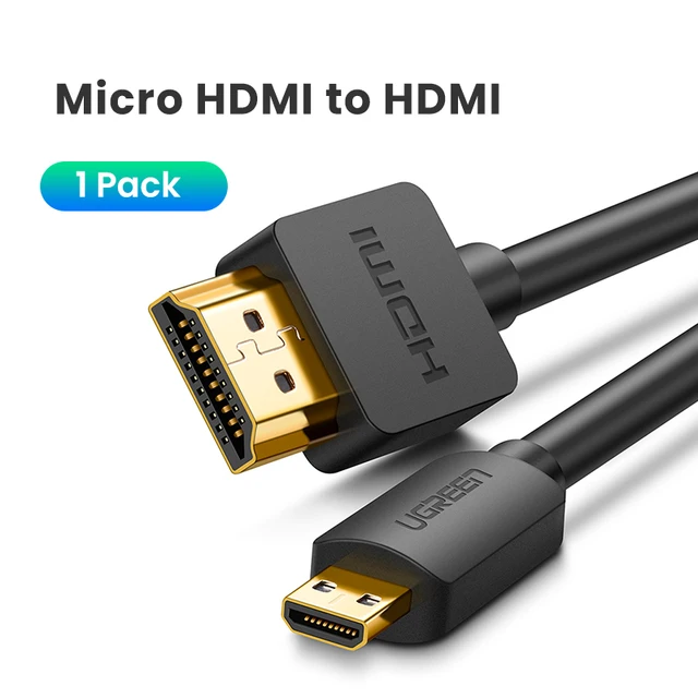 Ugreen Cable Micro 4K/60Hz, accesorio con efecto 3D, Mini HDMI a HDMI, a macho, para proyector GoPro Sony, 1m, 1,5 m, 2m, 3m|hdmi cable 2m| hdmi cable 1080ihdmi cable lcd -