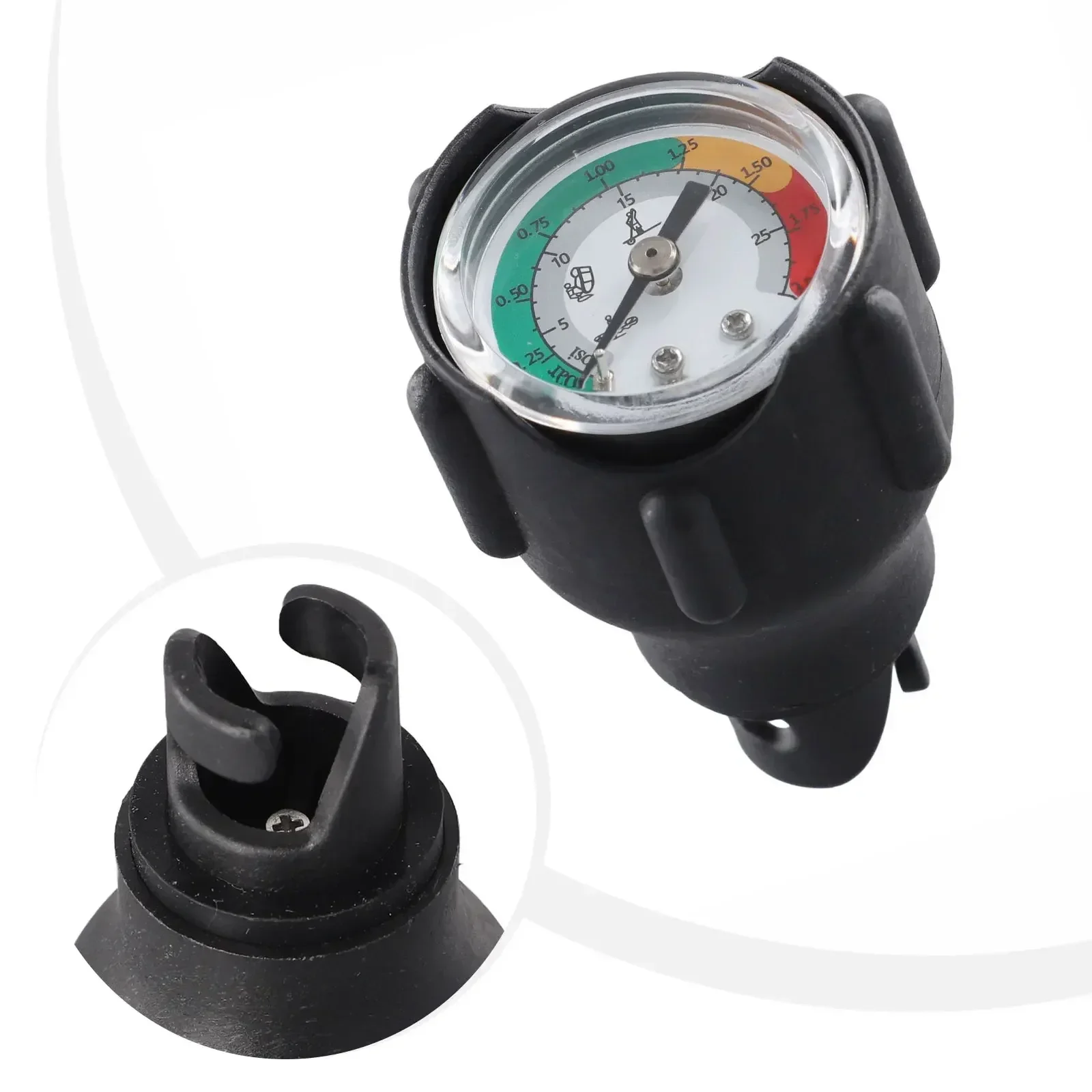 Inflatable Boat Pressure Gauge - Compact 30 PSI/2 BAR Meter For Kayaks & Surfboards