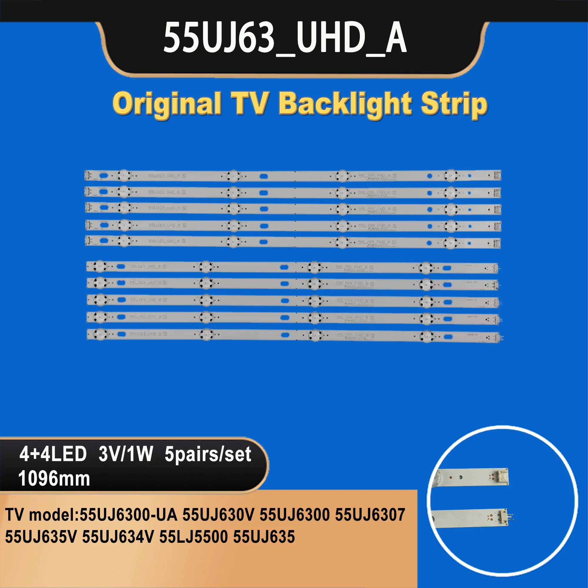 

TV-057 LED TV backlight strip for SSC_55LJ55/55UJ63_A_8LED_REV01 55UJ63_UHD_A 55UJ6300-UA 55UJ630V 55UJ6300 55UJ6307 55UJ635V