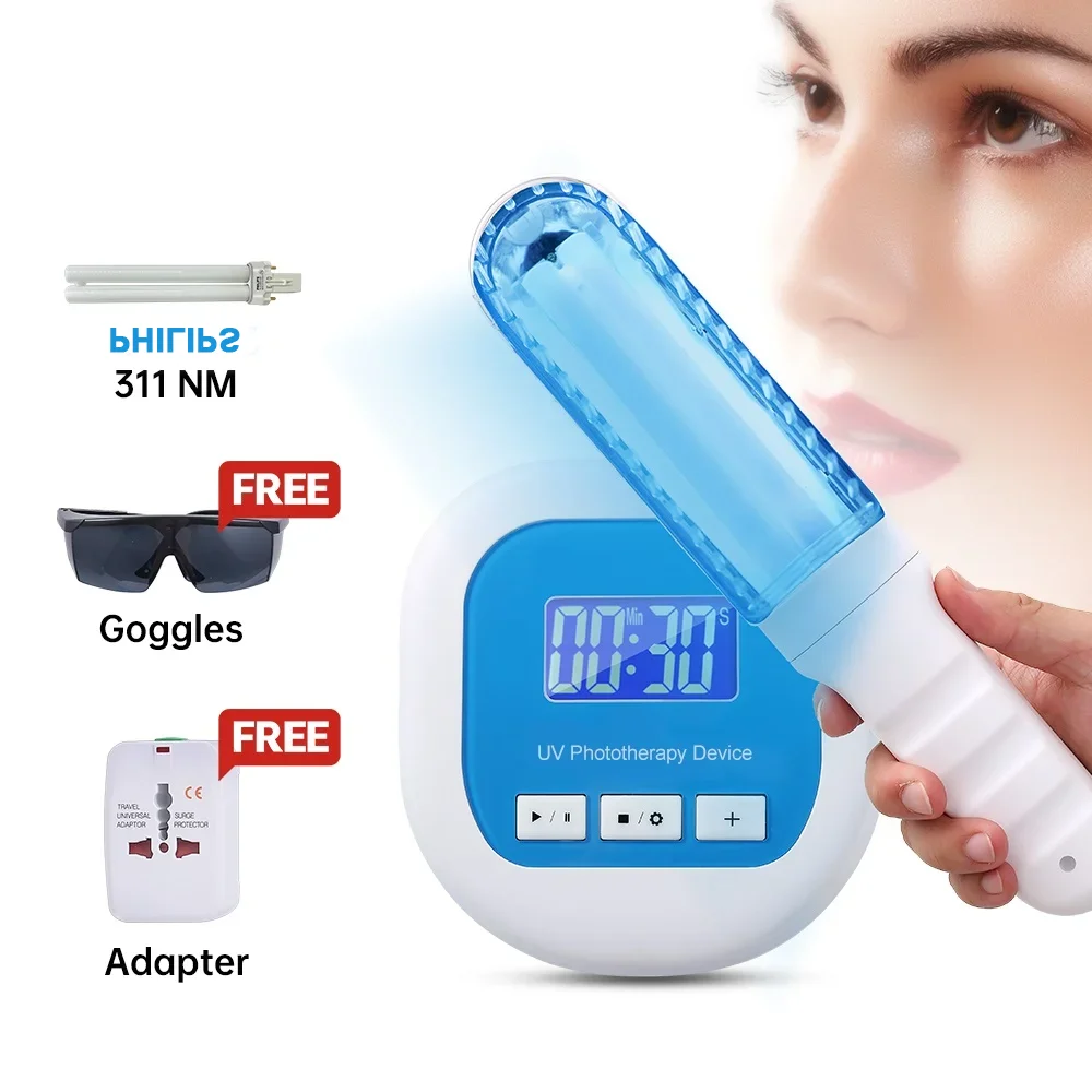 UV 311nm Ultraviolet Phototherapy Device Uses Philips Lamp UVB To Treat Vitiligo, Psoriasis, White Spots And Skin Diseases