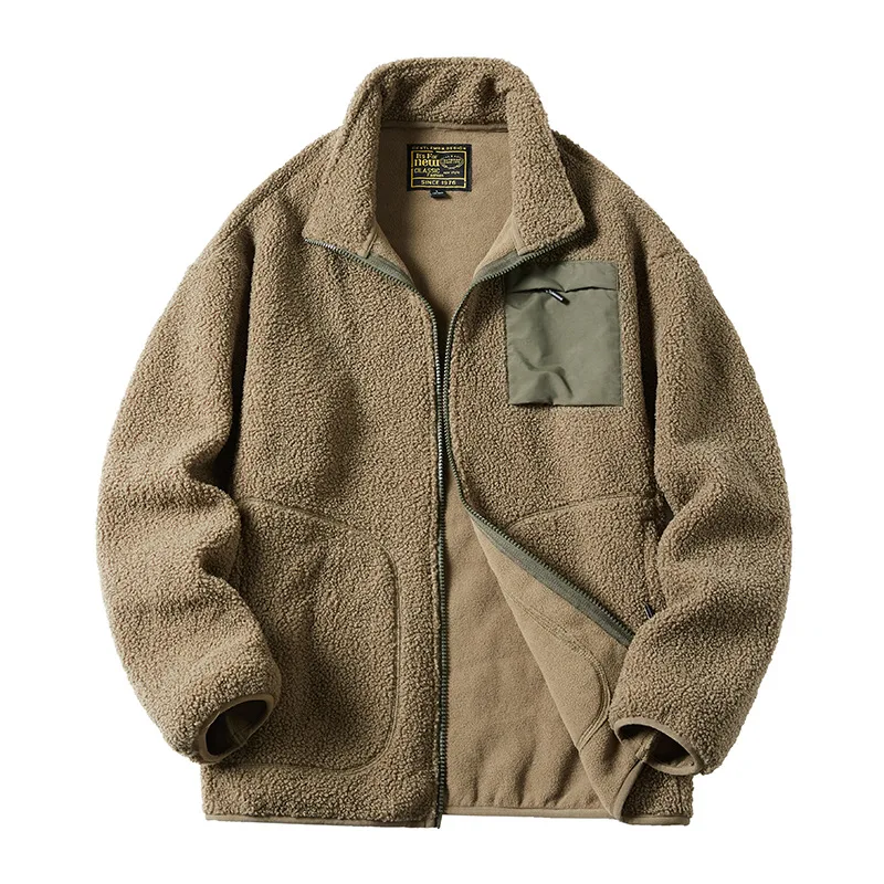 New Style Men's Lambswool Thickened Jacket