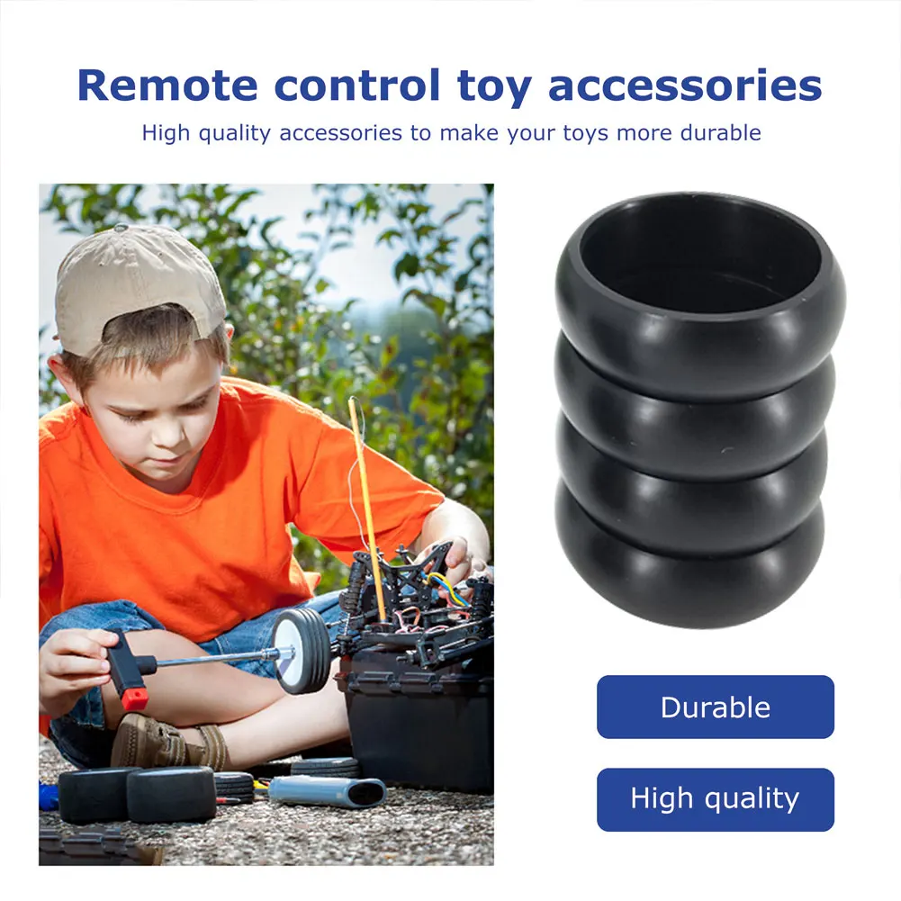 4pcs Rubber Tire Upgrade Parts 25mm Rubber Wheel Tyre Replacement RC Car Wheel Tires Accessories for Wltoys 1/28 K969 K989