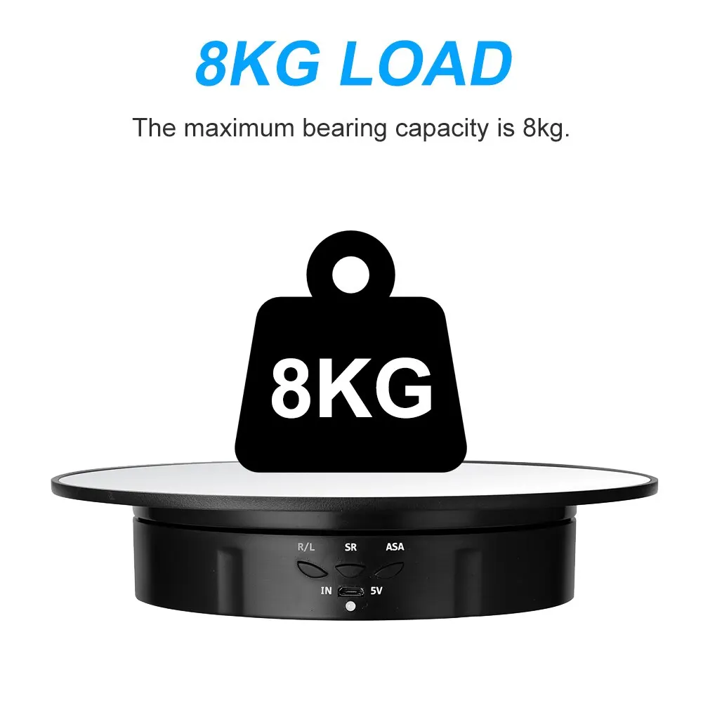Rotating Display Stand Motorised Three Speeds Turntable Rotating Holder USB Power Supply Rotating Shooting
