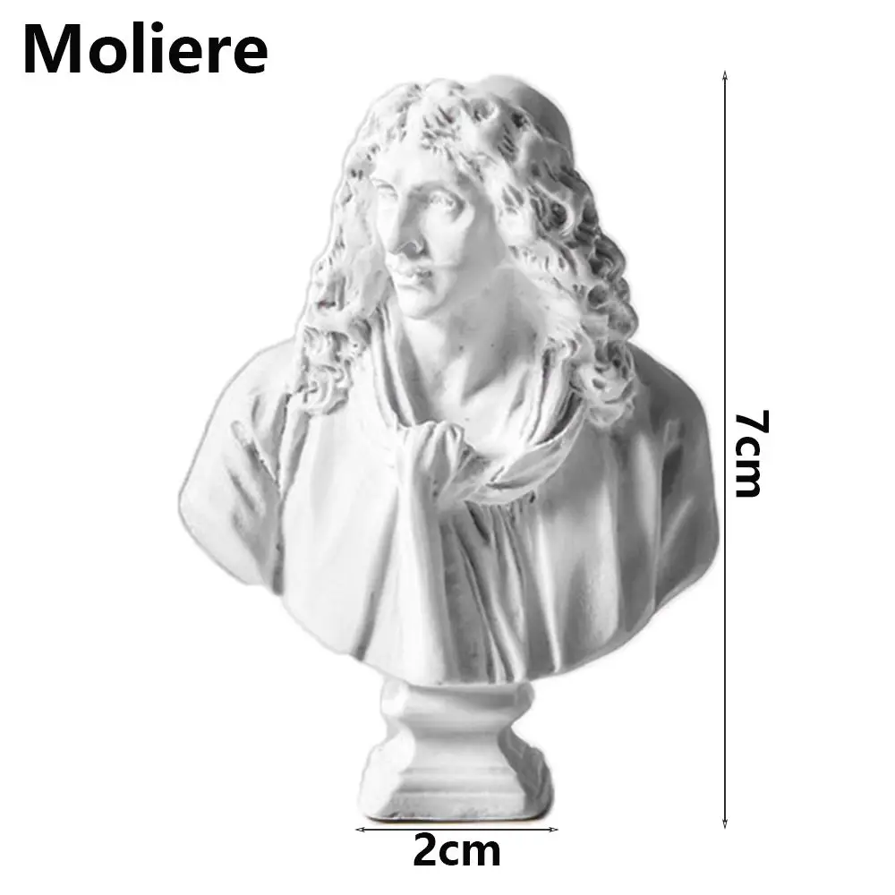 Miniature Greek Mythology Plaster Bust Sculpture