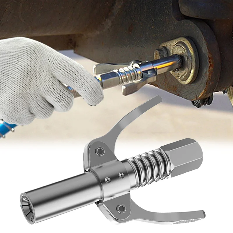 

Car Grease Nozzle Oiling Gun Tool Double Handle High Pressure 10000 PSI Grease Gun Lock Clamp Car Oil Syringe Tools