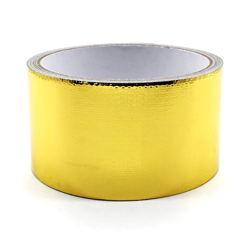 5M Gold Colored Aluminum Foil Paper Aluminum Foil Tape Automotive Exhaust Pipe Decorative Tape Gold Heat Shield Wrap