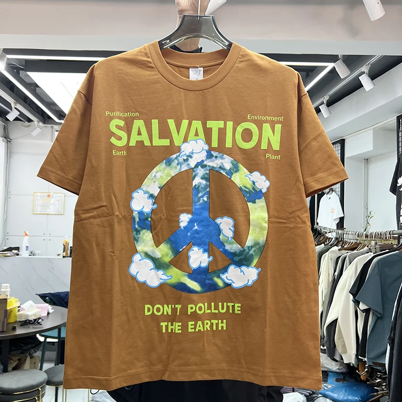

High Quality Digital Printing T-Shirt High Street Hip-Hop Men's T-Shirt Top S-XL