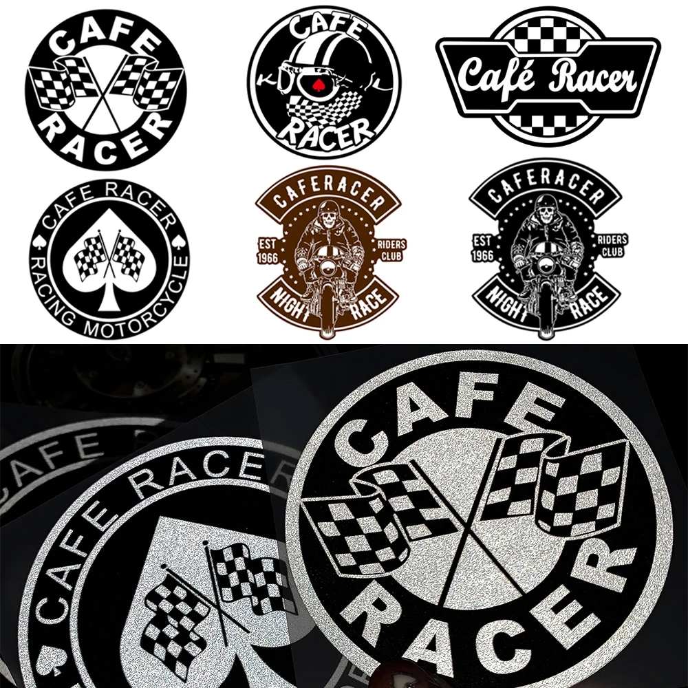 Cafe Racer Italia – Set Di 6 Adesivi In PVC Per Esterni, 80 Mm, Resistenti 5 Anni