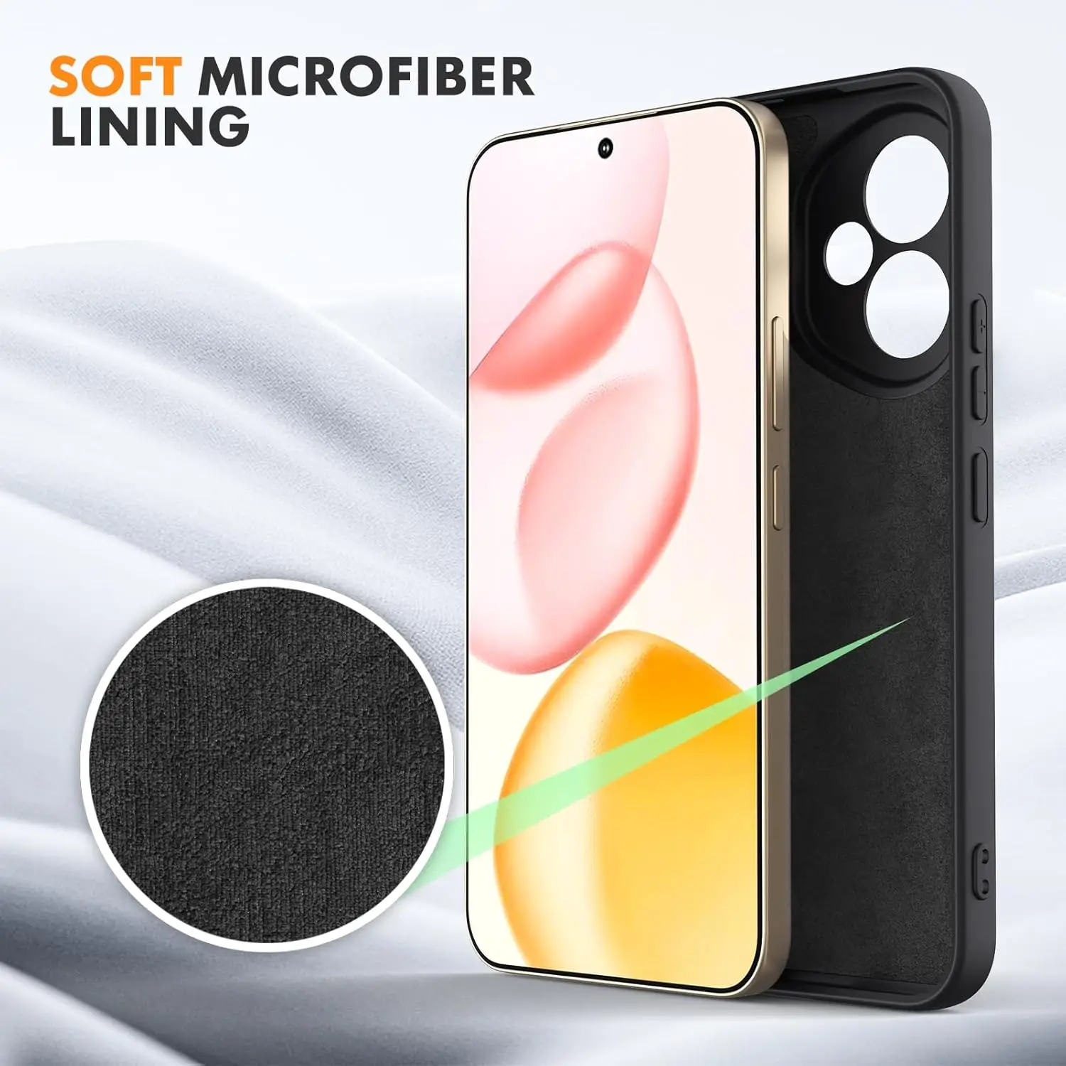 Luxury Original Liquid Silicone Soft Cover with Microfiber Interior