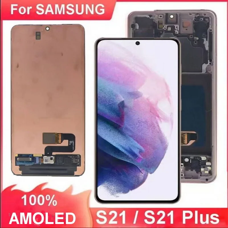 

SUPER AMOLED LCD For Samsung Galaxy S21 Lcd G990 G991 G990F/DS Display s21 Plus G995F G996 G996F S21+ Touch Screen Digitizer