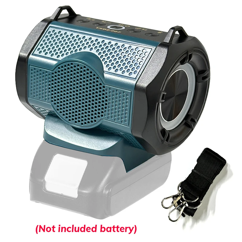 Altoparlante Bluetooth per batteria agli ioni di lio Maka 18V con porta USB Type-C Altoparlante piccolo senza fili per lavori, casa e feste Altoparlante Bluetooth per batteria agli ioni di lio Maka 18V con porta USB Type-C Altoparlante piccolo senza fili per lavori, casa e feste