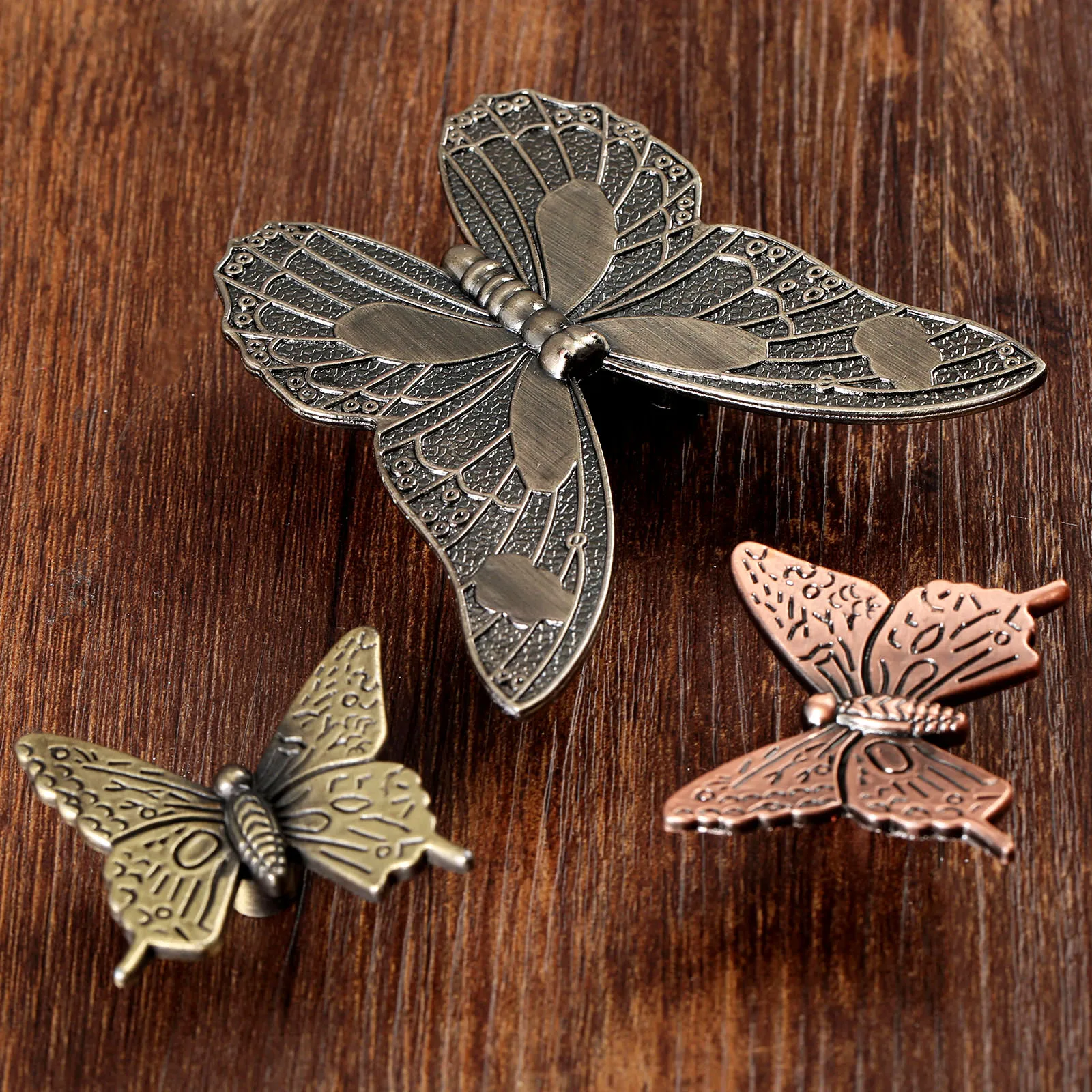 Furniture Knobs 1/2pcs Butterfly Handle Antique Bronze Pull Knob