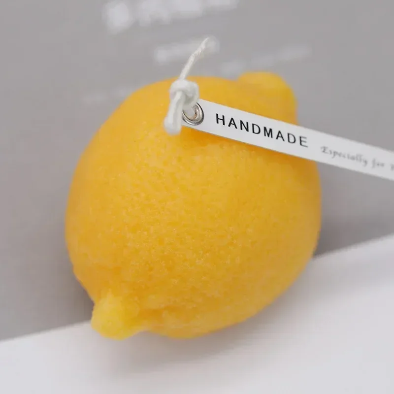 Creative Hand-made Lemon Candle Silicone Mold Simulation Fruit DIY Aromatherapy Candle Baking Mold Wax Mold Fondant Tool