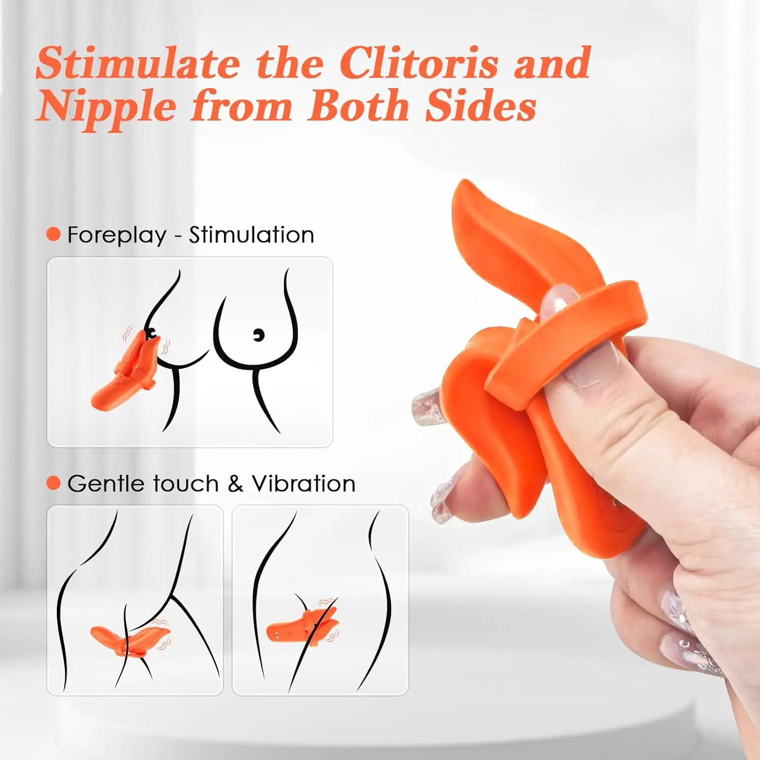 Ultra-Quiet Wearable Panty Love Butterfly Vibrator with Rechargeable Remote Control Teasing Rabbit Ears for Clitoral Thrills Fl