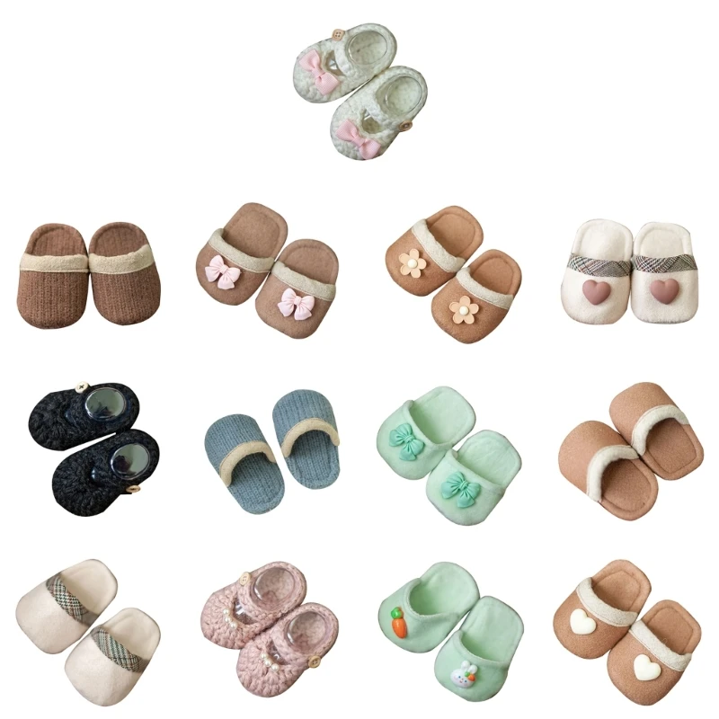 цена Lovely Shoes Newborn Baby Photography Props Boy Girl Crochet Slippers Handmade Shoes Newborn Shower Present Lightweight