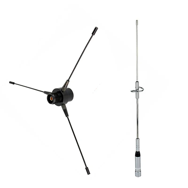 B44C 6 세트 전자 액세서리: 3 세트 안테나 UHF-F 10-1300Mhz 안테나 및 3 세트 듀얼 밴드 안테나 UHF / VHF 144/430Mhz 2.15