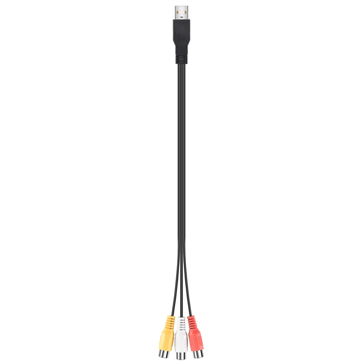 USB 수 플러그 to 3 Rca 암 어댑터, 오디오 컨버터, 비디오 AV A/V 케이블, USB to Rca 케이블, HDTV TV 텔레비전 와이어 리치, 1 개