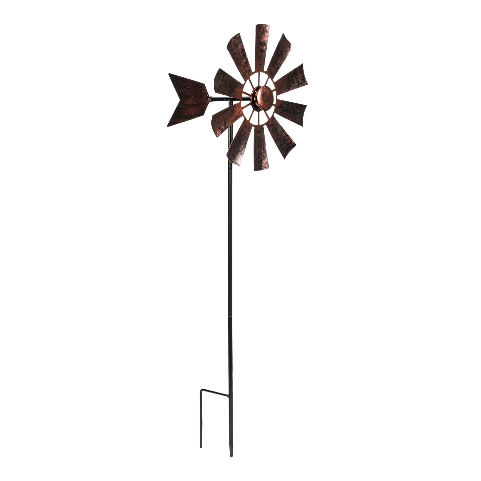 

Windmill Wind Garden Decor Yard Pinwheel Metal Pinwheels Stake Decorative Farmhouse Modern Stakes Spinners Spinning Hook Lawn