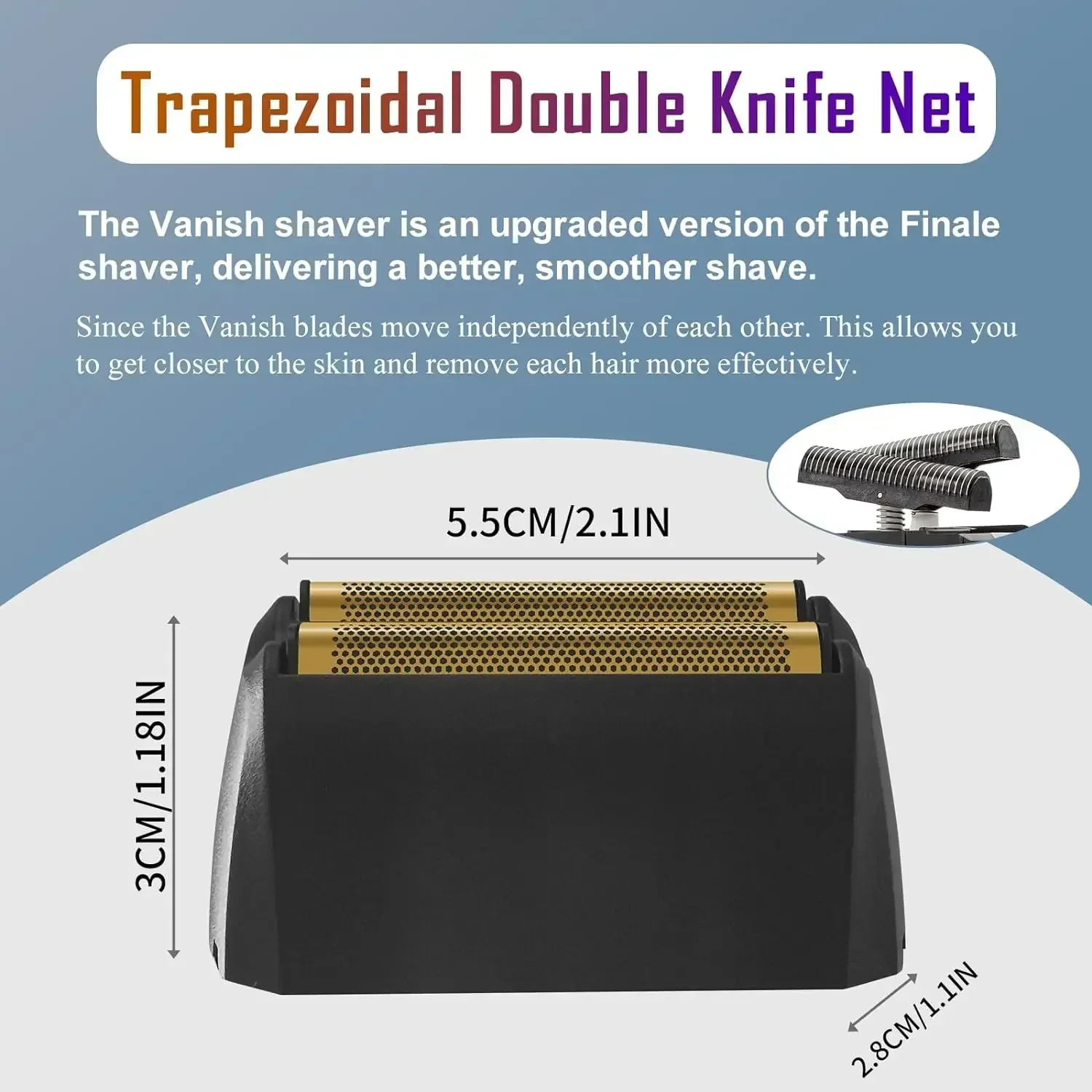 Electric Shaver Head Replacement Foil & Cutters Head Compatible With Wahl 5 Star Series Vanish Shaver 8173-700