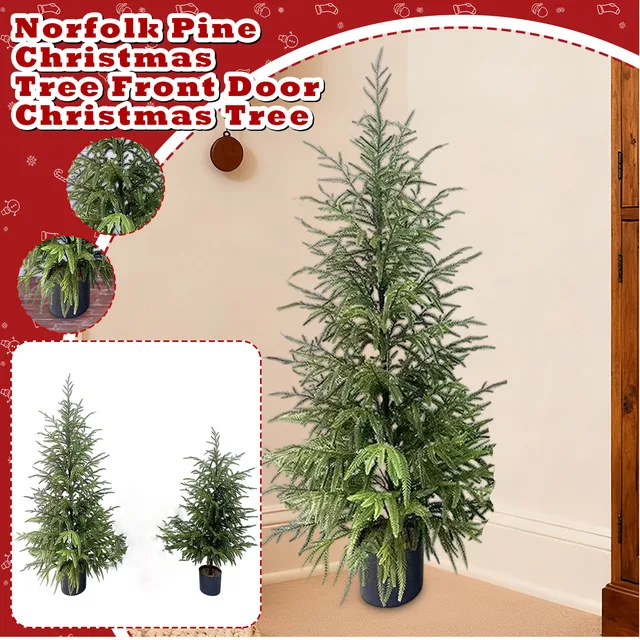 80CM/120CM Norfolk Pine Christmas Tree Front Door Christmas Tree Decoration Artificial Christmas Tree Christmas Decoration 1