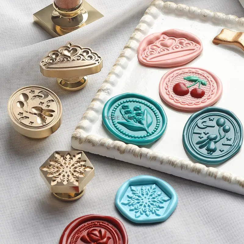 Wax Stamp  Seal Wax Print Copper Head Replacement Carved Sealing Tool Holiday Party Invitation Letter Wedding Decorative