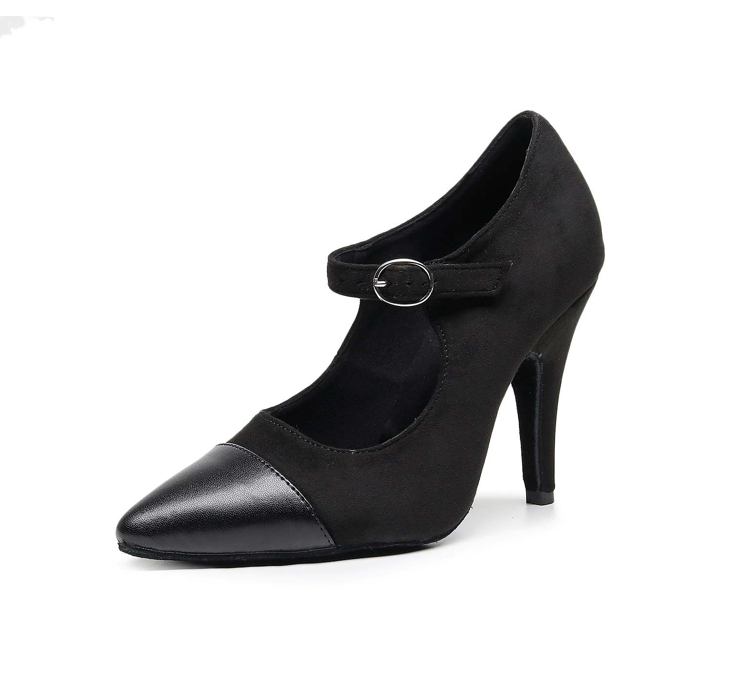

Woman Modern Balck Flannel Dance Shoes Girls High Heels Leather Suede Salsa Jazz Latin Dancing Sheos6-11cm