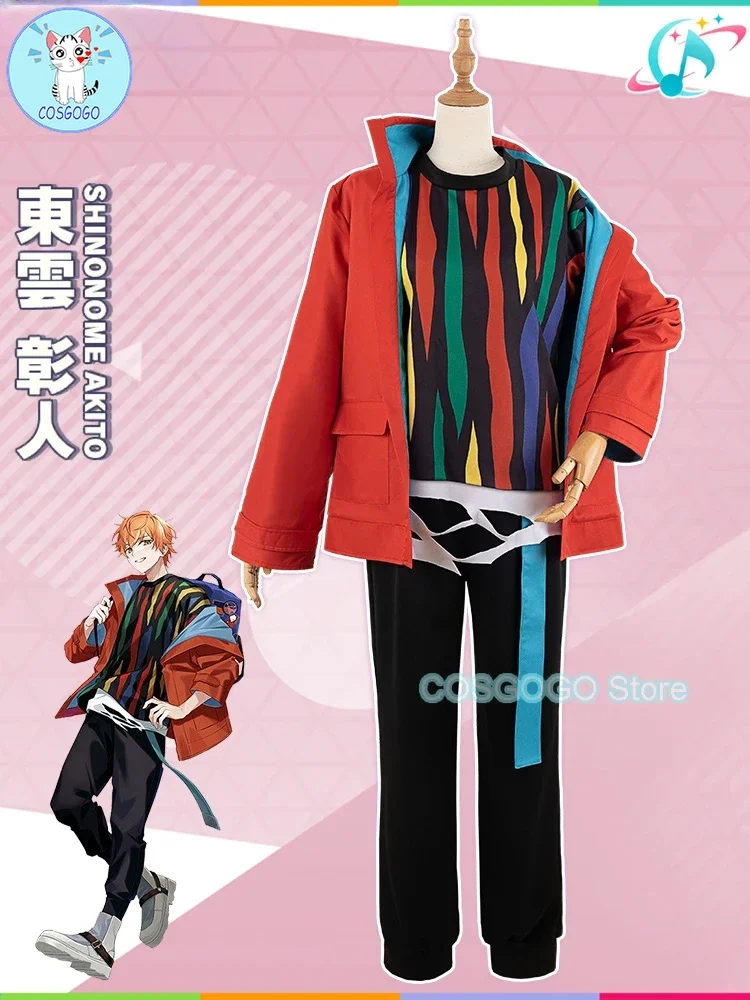 

COSGOGO Game PJSK VBS Shinonome Akito Cosplay Costume Halloween Project Sekai Outfits Women Men New Suit Uniform
