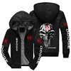 New Winter Men Fashion High Quality Dodge Logo Long Sleeve Jacket Casual Hoodies Zipper Wool Liner Fleece Sweatshirt Coat 2