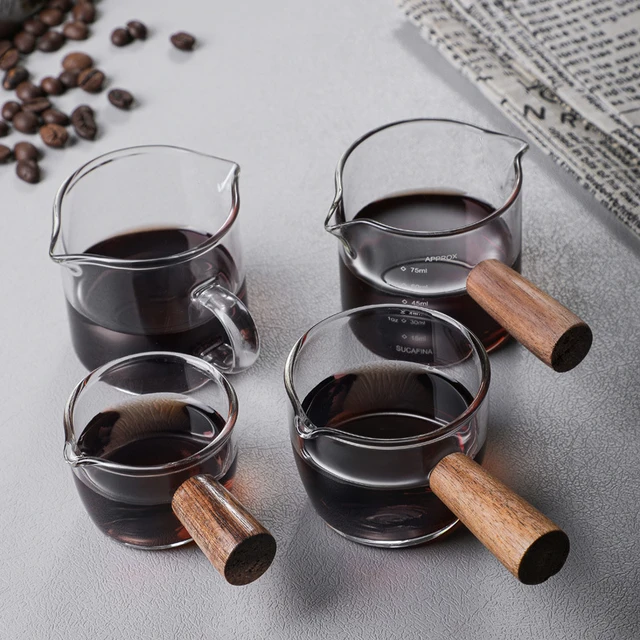 Coffee Cups with Wood Handle Espresso Clear Insulated Tea Mugs Heat  Resistant Mug for Latte Cappuccino - AliExpress