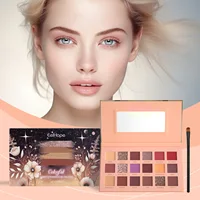 EELHOPE 18-color Eyeshadow Disc Eyeshadow Makeup Eye Colorful Disc Multi-purpose 18-color Daily Makeup Sequins Makeup Palette 1