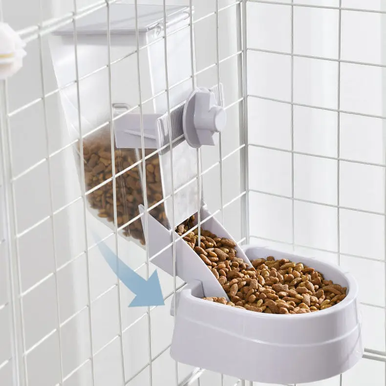 ACTMB Rabbit Water Feeder 2pcs,Blue Pet Cage Suspended Water Dispenser Hanging Automatic Small Animal Water Bottle Bowl for Bunny Cat 