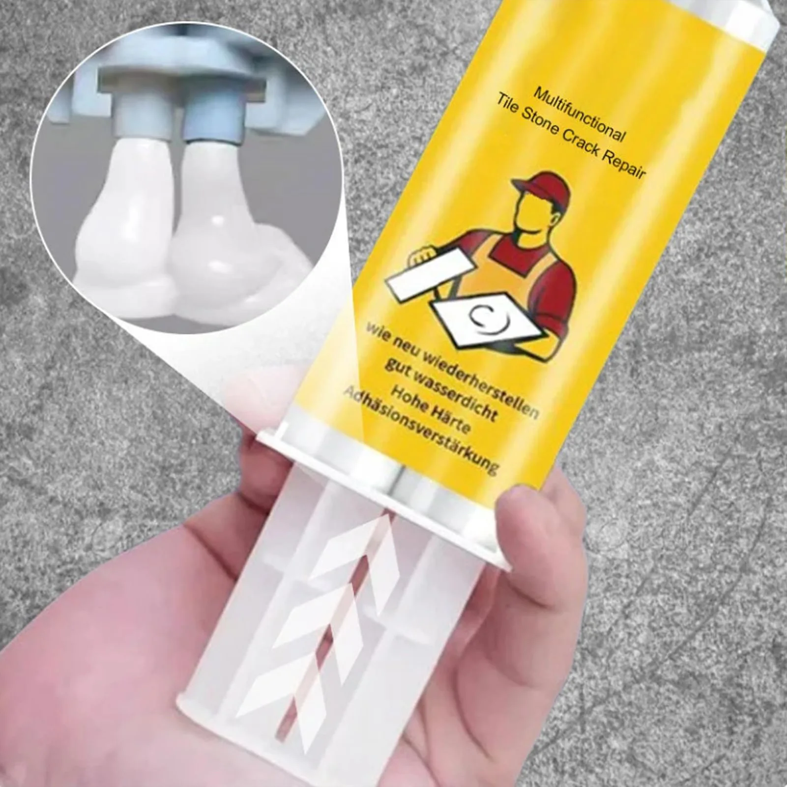 Slab Concrete Crack Repair Paste Seamless Color Match Quick-Drying Formula Versatile Tool for Home Improvement