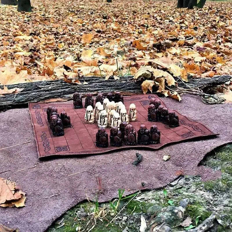 Viking Chess Set Asymmetric Chess Board Game Portable Strategy Games Learning Toys Chess Gifts Party Supplies For Kids Adults 5