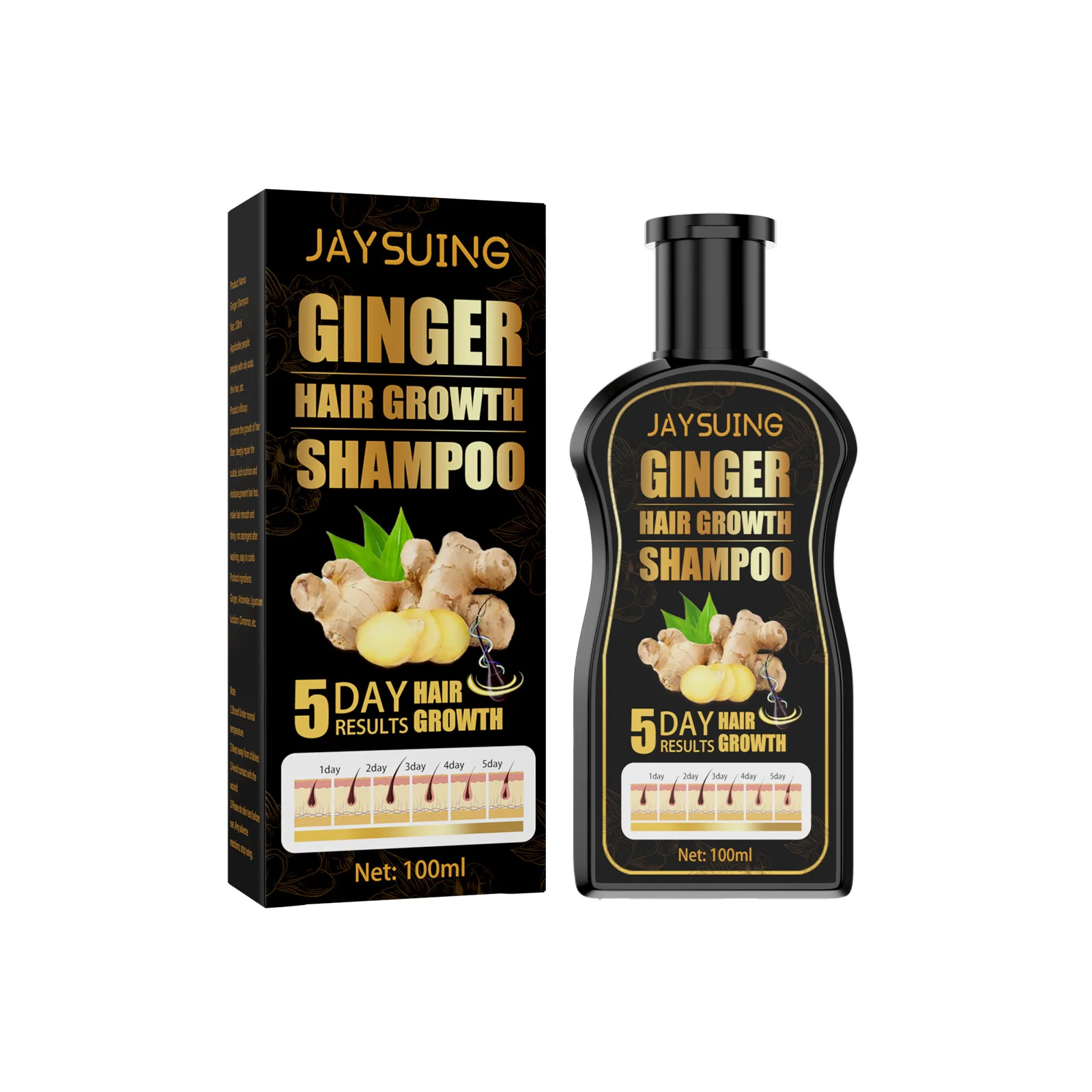 Ginger Regrowth Shampoo Anti Hair Loss Oil Control Dandruff Removal Moisturiz Nourish Scalp Repair Damaged Hair Growth Shampoo 2