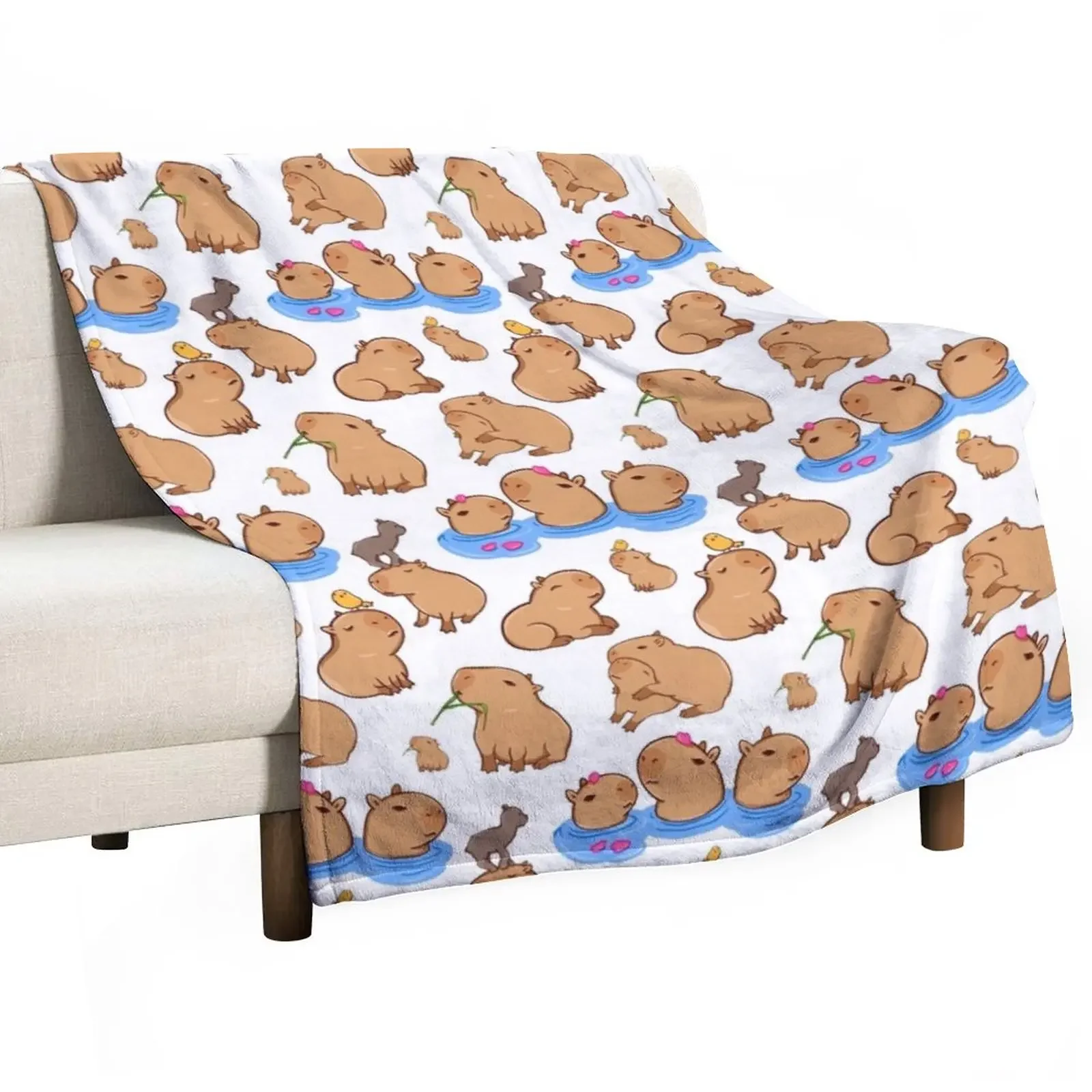 

Capybara Pattern Throw Blanket fluffy Fluffy Softs Thins Blankets For Bed Blankets