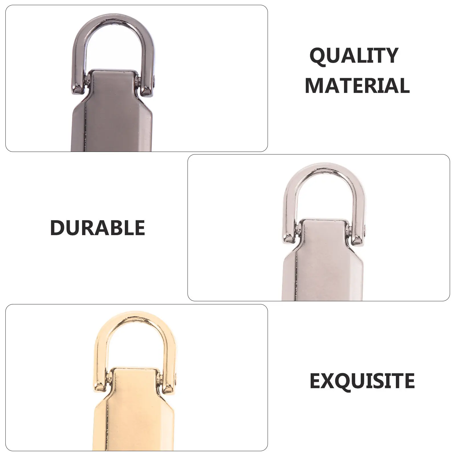 4Pcs 튼튼한 금속 지퍼 헤드 간편한 설치 의류 가방 배낭 수하물 코트 재킷 스커트 수리용 지퍼 슬라이더 제거