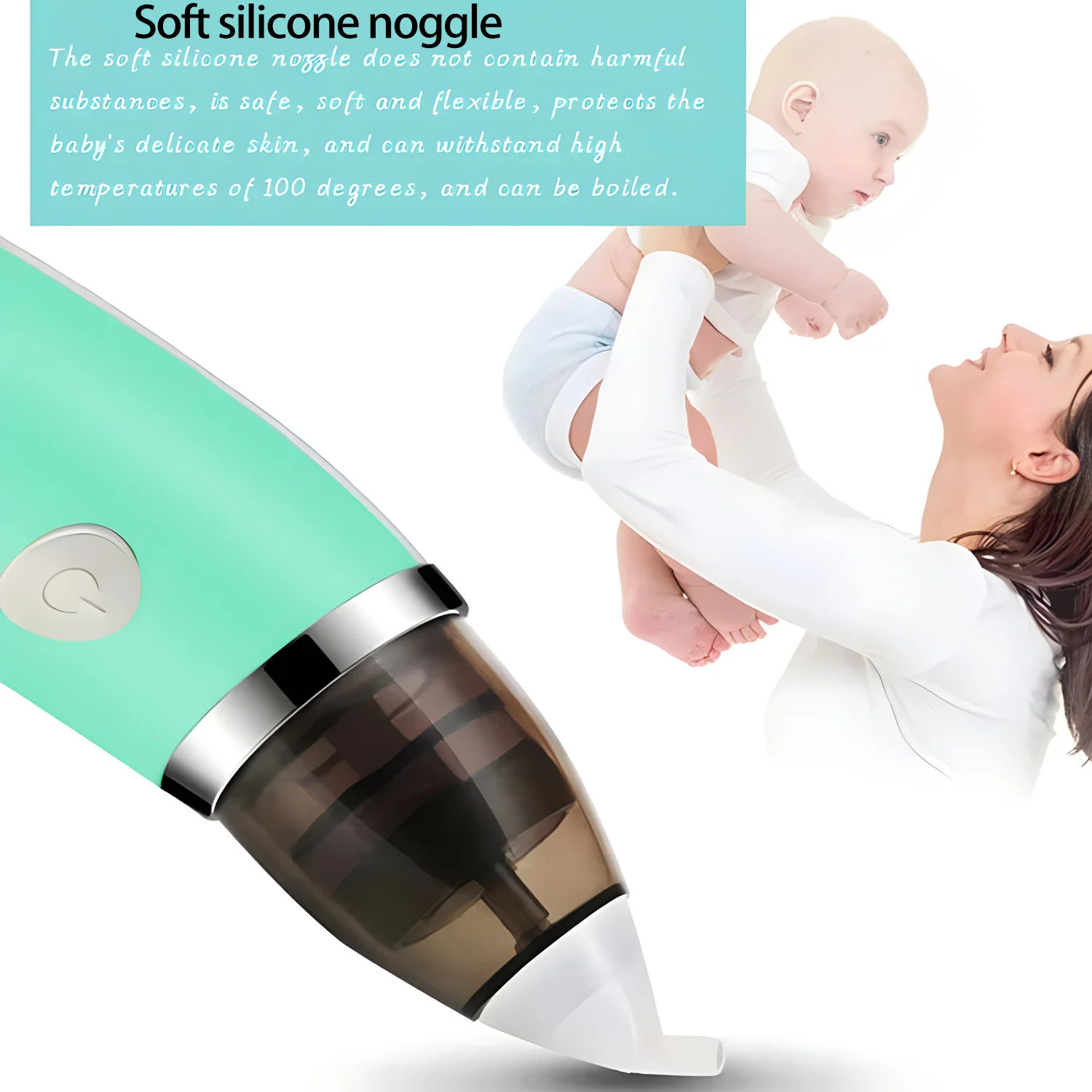 New Rechargeable Baby Nose Cleaner Silicone Adjustable Suction Electric Child Nasal Aspirator Health Safety Convenient Low Noise nasal aspirator