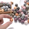 15mm 10Pcs Teether Silicone Beads Leopard Print Round Teething Beads For Baby Pacifier Chain Dummy Holder Clip DIY Necklace 3