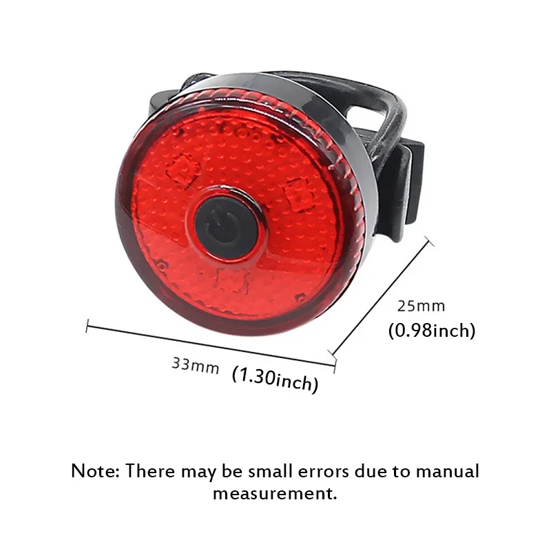 Bicycle COB Red Rear Light Bicycle High Visibility Rechargebale Usb Bike Tail Li