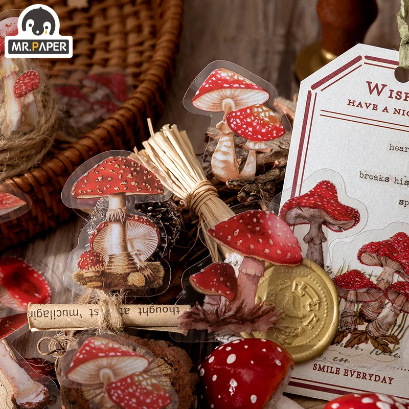 Mr.paper 40Pcs/Bag Plant Flower Series Decorative Diary Sticker Scrapbook Planner Decorative Stationery Sticker