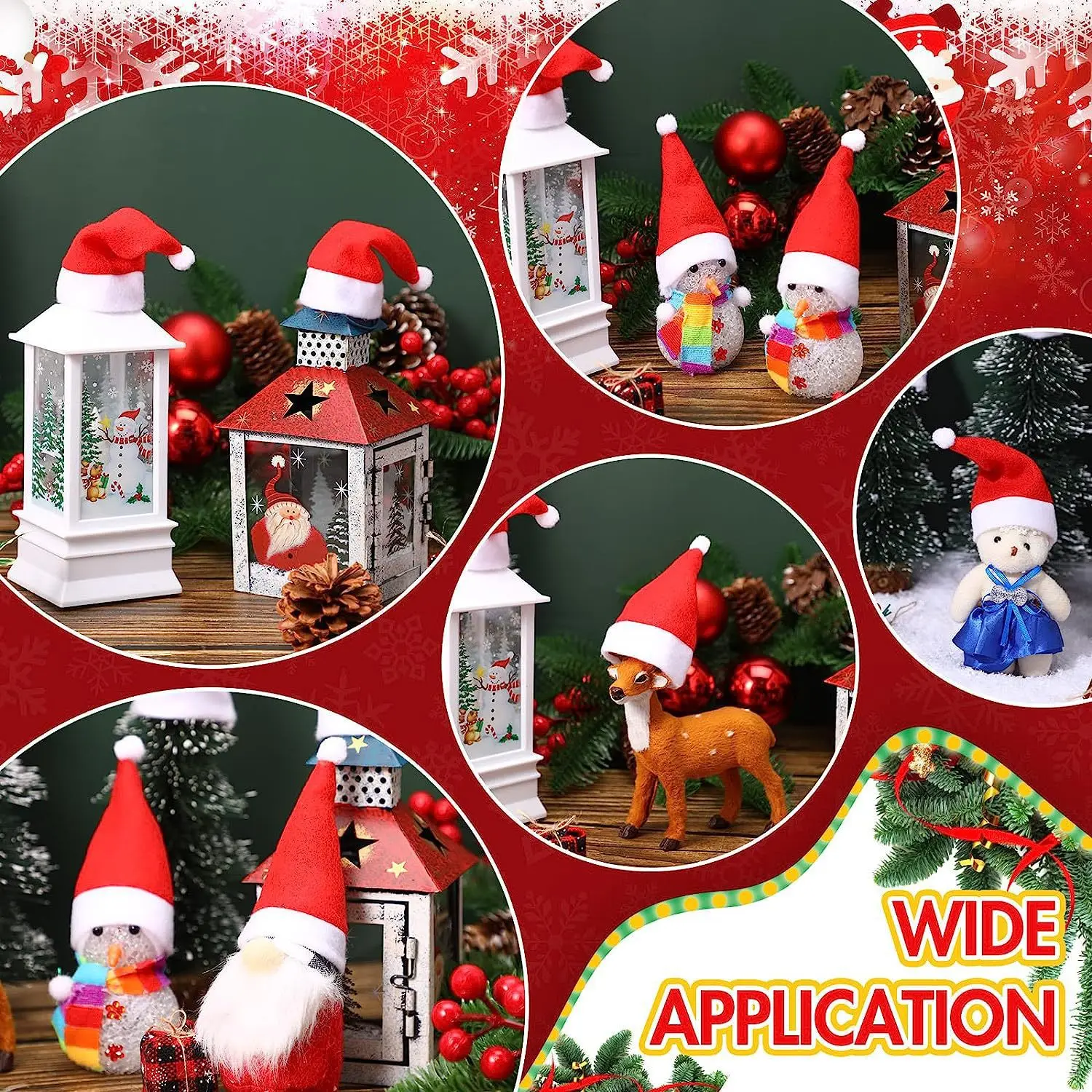 Christmas decorations Christmas hats non-woven hats knife and fork covers wine bottle decorations