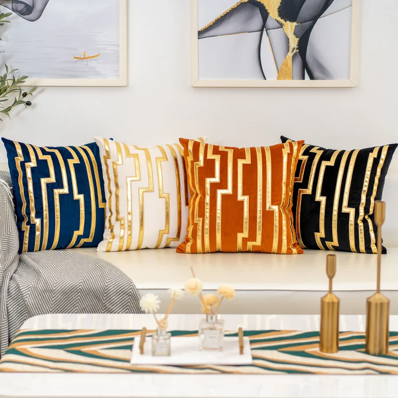 

Velvet Golden Cushion Cover 45x45cm High Quality Luxury Thick Decor Sofa Pillow Covers Pillow Case Velvet Cushion Covers Gray