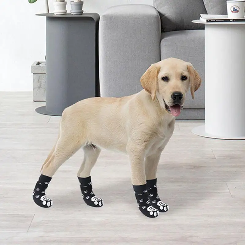WarmthandFish Non-Slip Warm Dog Socks For Pets Walking On Indoor