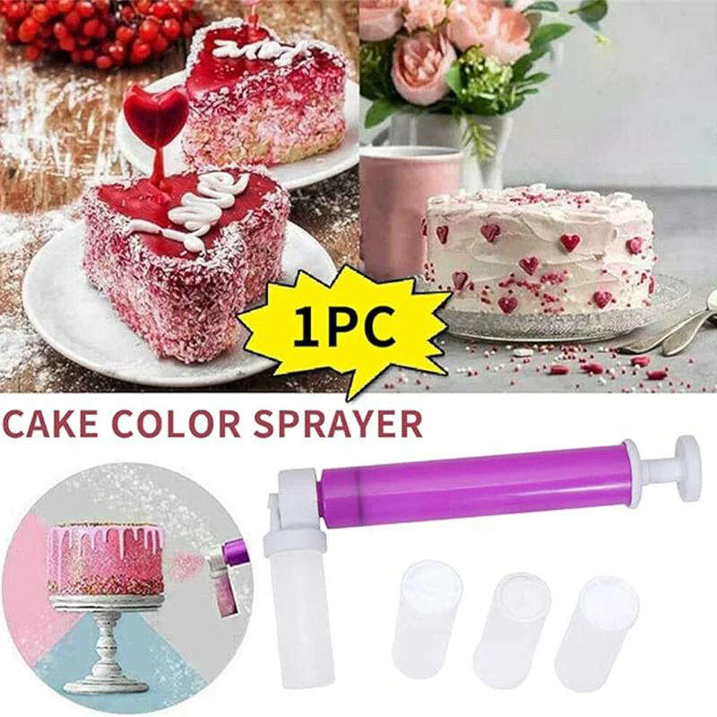 1Set(5pcs) Manual Cake Spray Guns Glitter Spray Decorating Dessert Cake Spray Pump Pastry Airbrush Baking Tool Eco-friendly