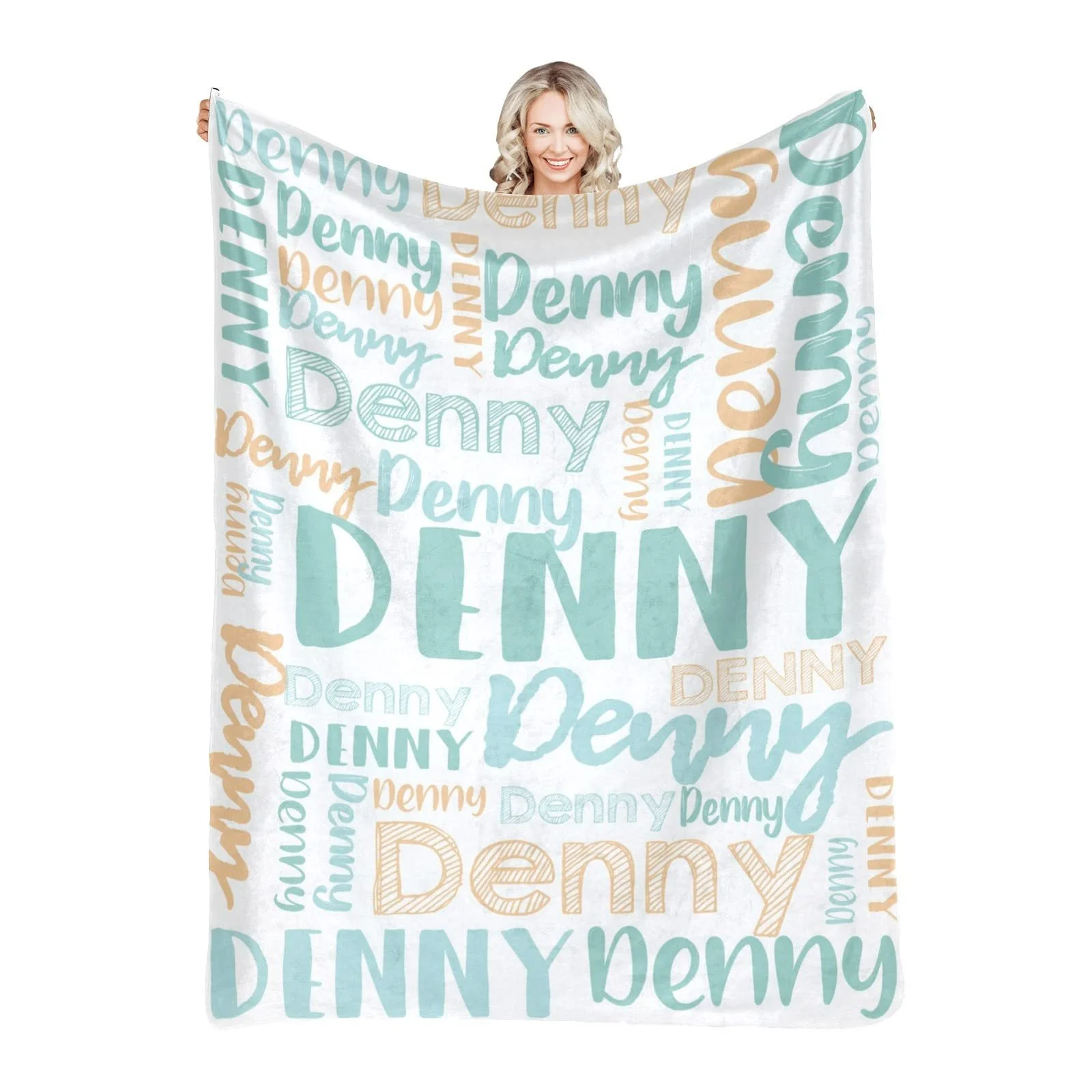 Personalized Flannel Baby Blanket - 30 Color Options, Custom Name, Monochrome Fleece Gift