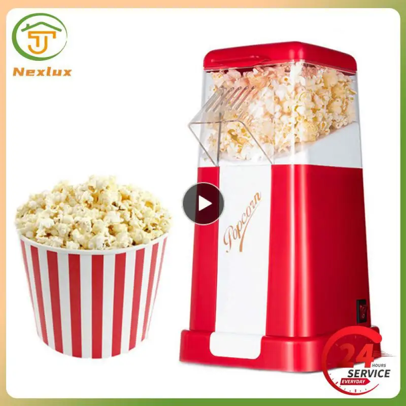 Automatic Popcorn Machine Electric Household American Standard 110V European Standard Plug 220V Mini Hot Air Corn Popcorn Machin